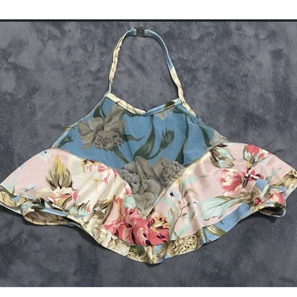 Zimmermann Mesh Floral Bikini Top Size 1 or US Size 6